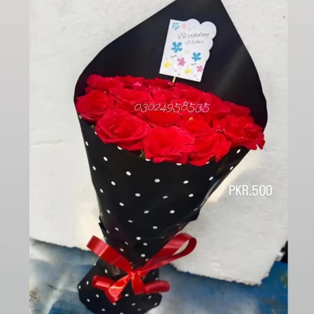 Flower Red Roses Bouquet