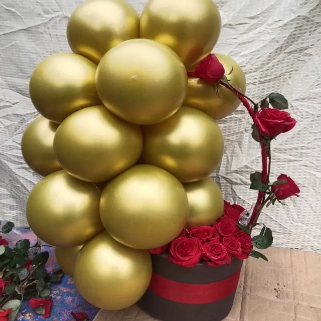 Flower And Balloon Basket