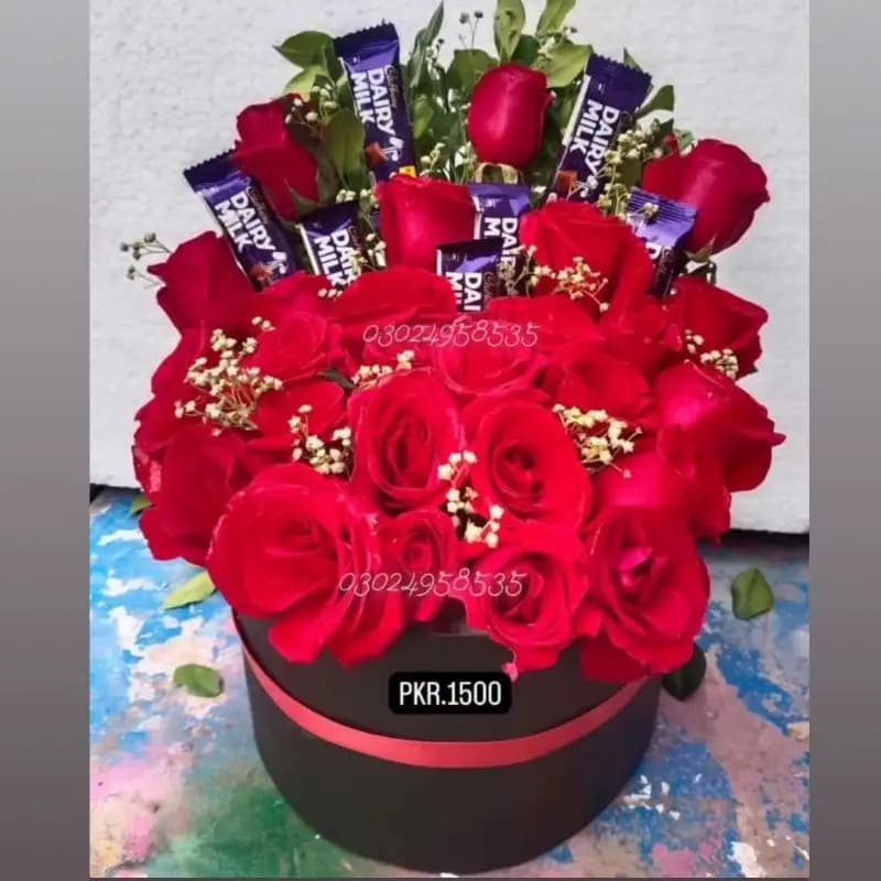 Flower And chocolate box