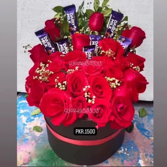 Flower And chocolate box