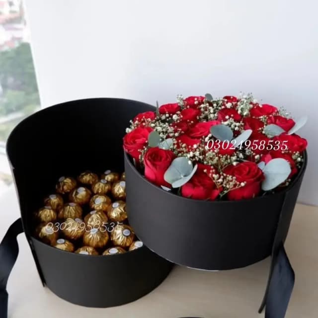 Flower and chocolate  Box