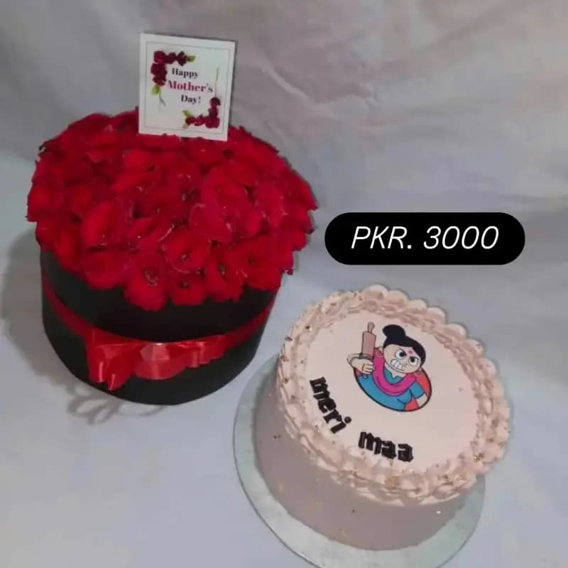 Flower and cake