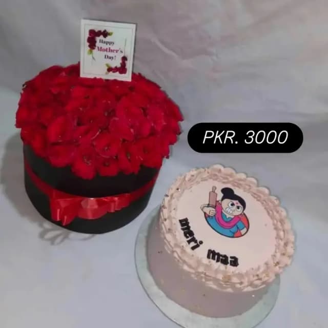 Flower and cake