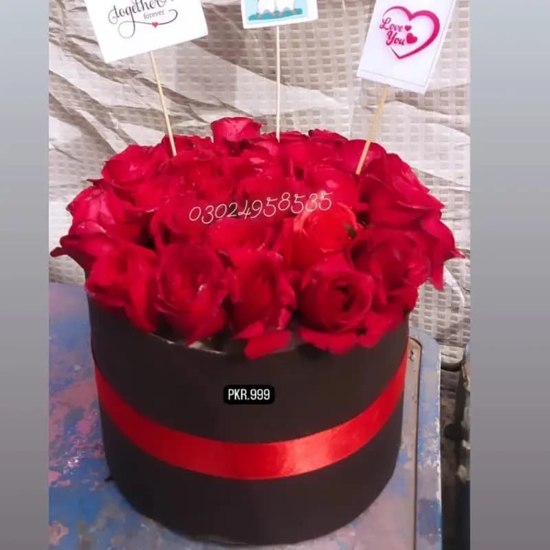Fresh flower Red Roses box