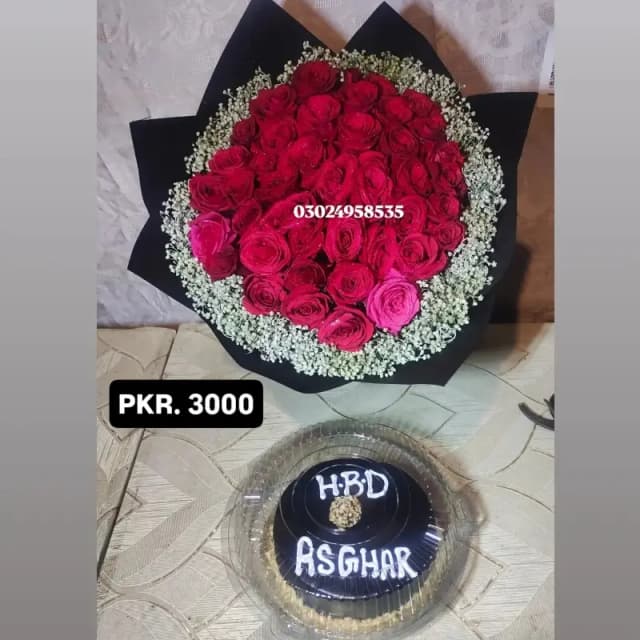 Flower and cake